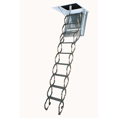 Чердачная металлическая огнестойкая лестница Fakro LSF 70*80
