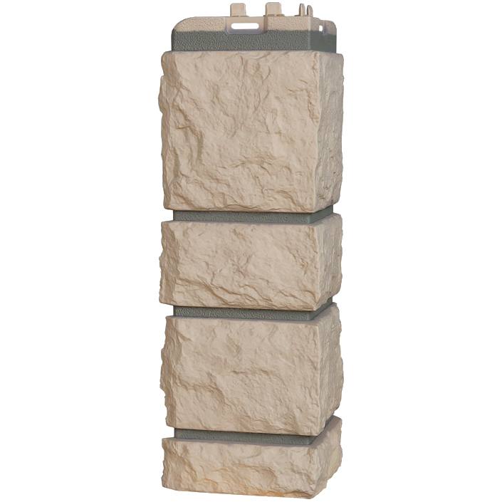 Угол фасадной панели наружный Камелот Design Бежевый (шов RAL 7006)