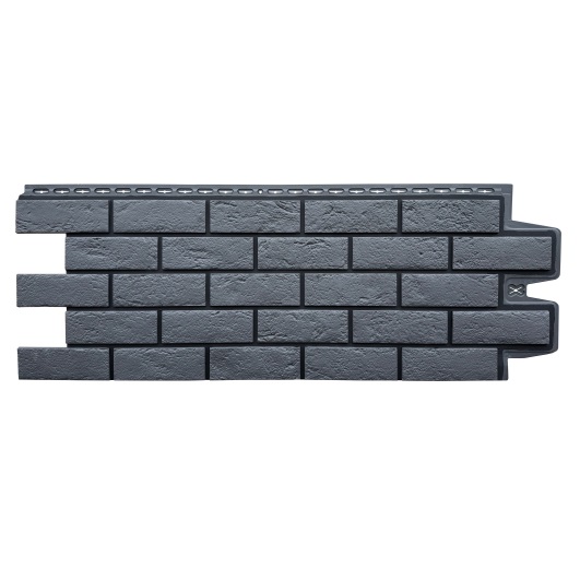 Фасадная панель Grand Line Состаренный кирпич Design Графит (шов RAL 9005)