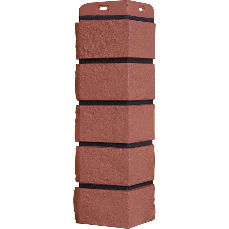 Угол фасадной панели наружный Состаренный кирпич Design Plus Корица с черным швом