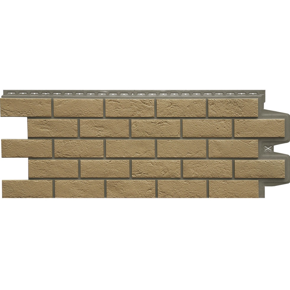 Фасадная панель Grand Line состаренный кирпич Design Plus Солома