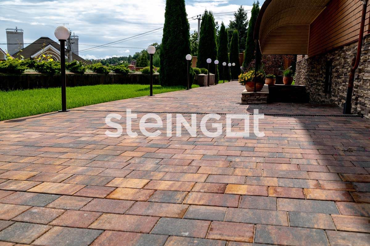 Steingot Тротуарная плитка Новый город Агатовый камень (Blend) 40 мм