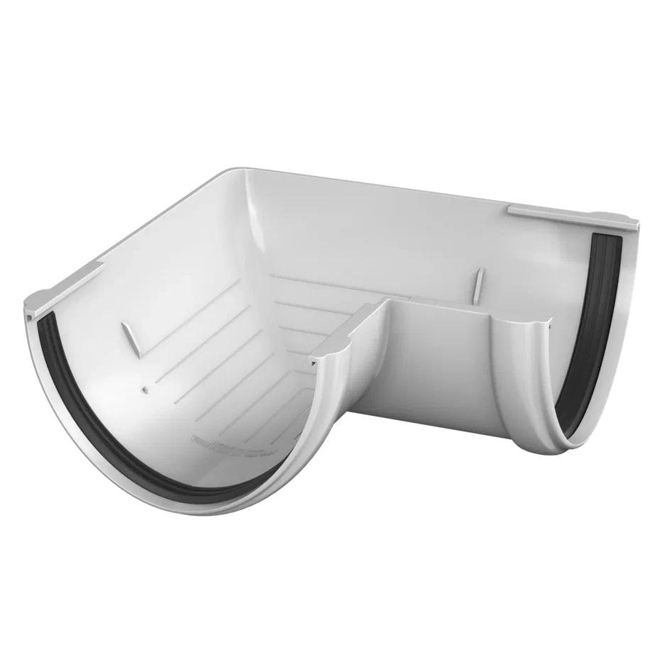 Угол желоба 90° ТН ПВХ , белый