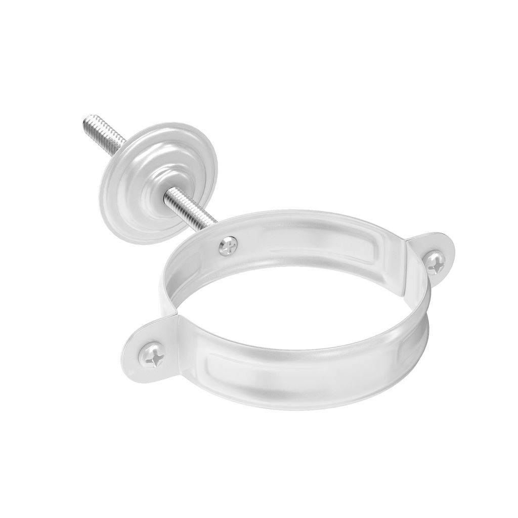 Хомут с комплектом крепления PU, 125/90 RAL9003