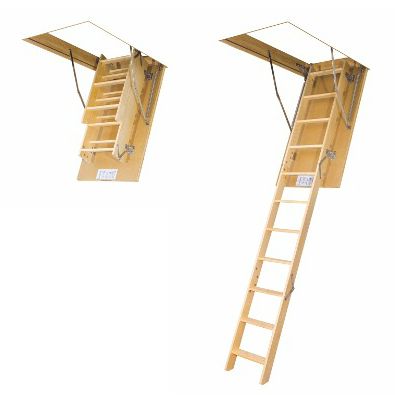 Чердачная складная деревянная лестница Fakro LWS Plus 60*120*280