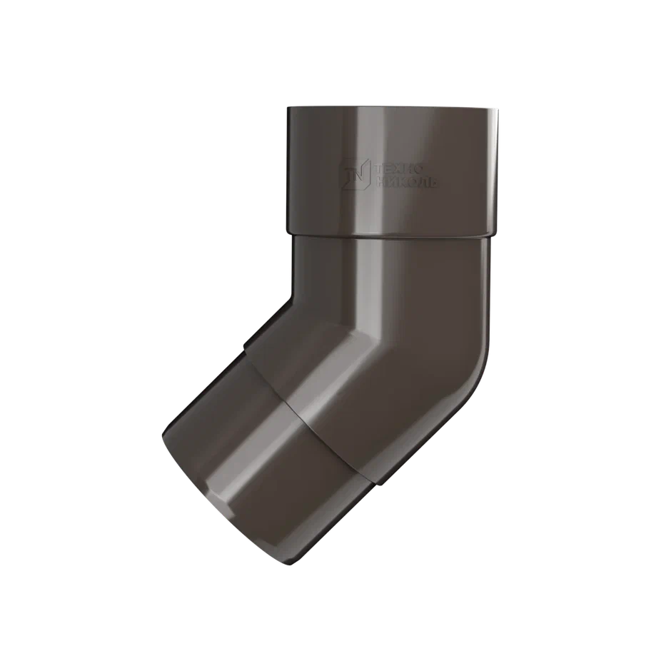 Колено трубы 108° ТН ПВХ, темно-коричневый