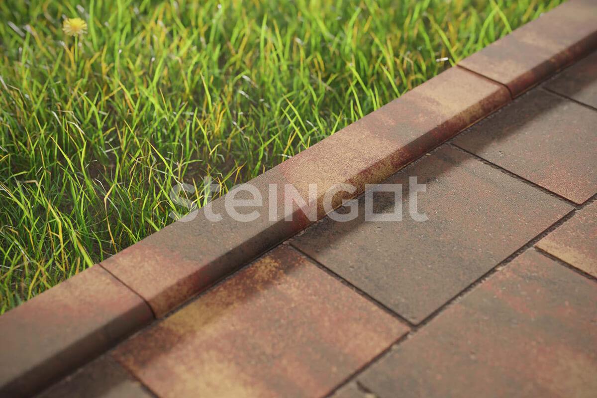 Steingot Бордюр Садовый 1000*200*80 Агатовый камень (Blend)