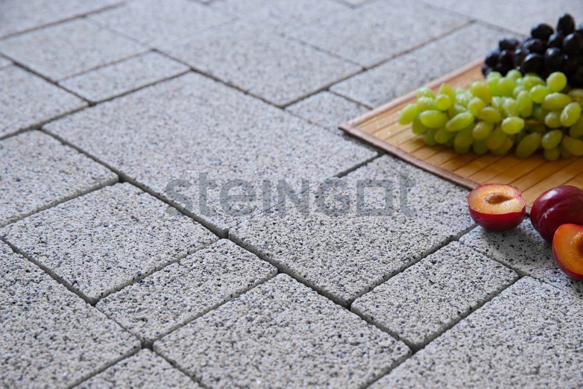 Steingot Тротуарная плитка Бавария Белый гранит (Bianco Nero) 60 мм