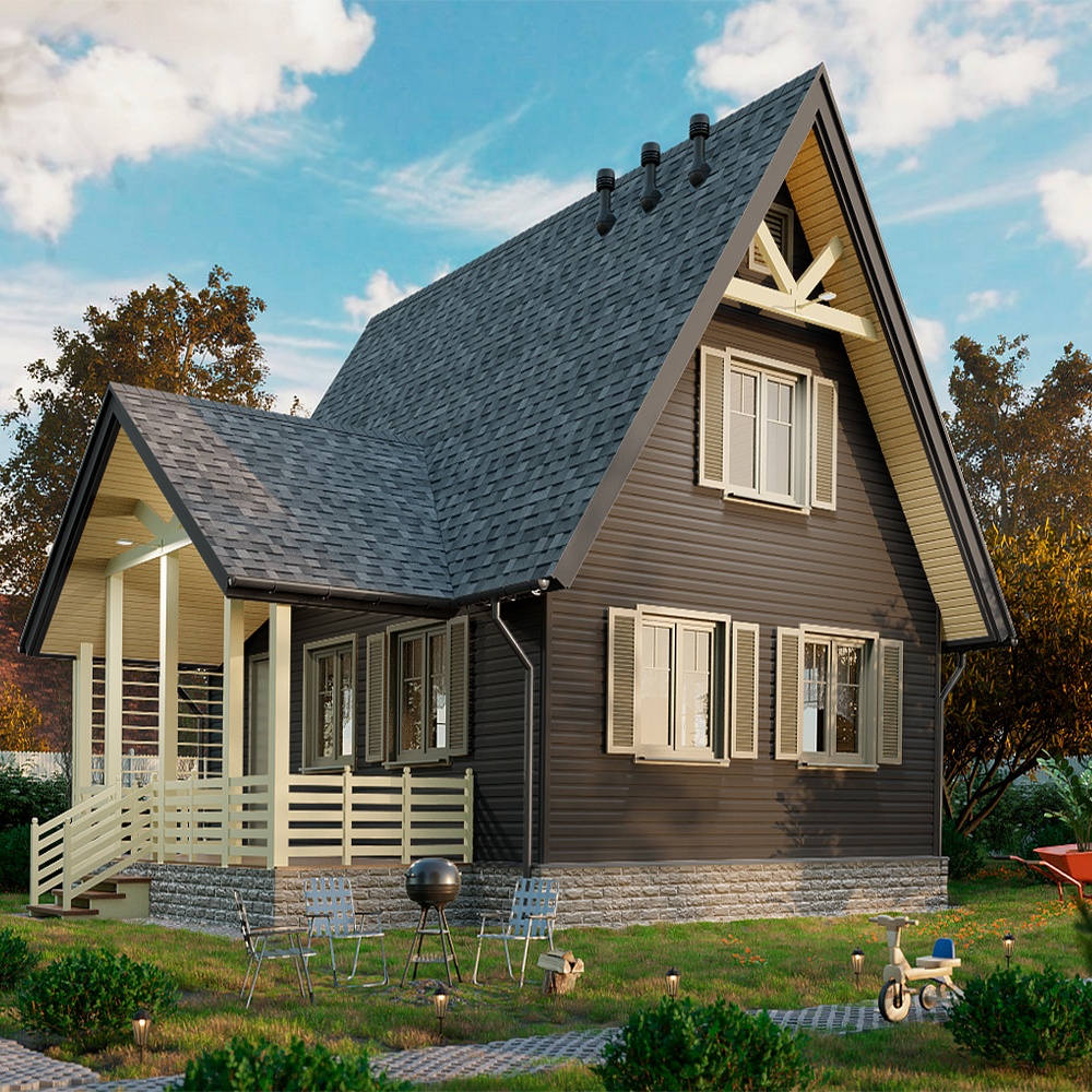 Сайдинг Docke PREMIUM D 4,5 D Корабельный брус (Графит)