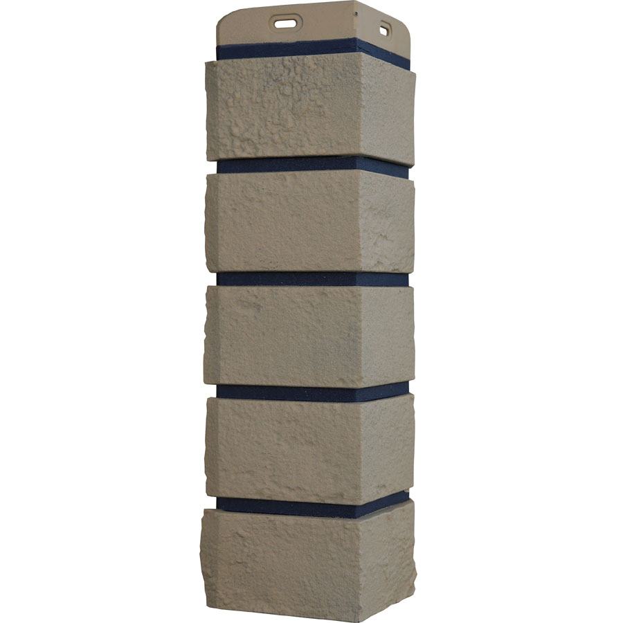 Угол фасадной панели наружный Состаренный кирпич Design Plus Солома с черным швом