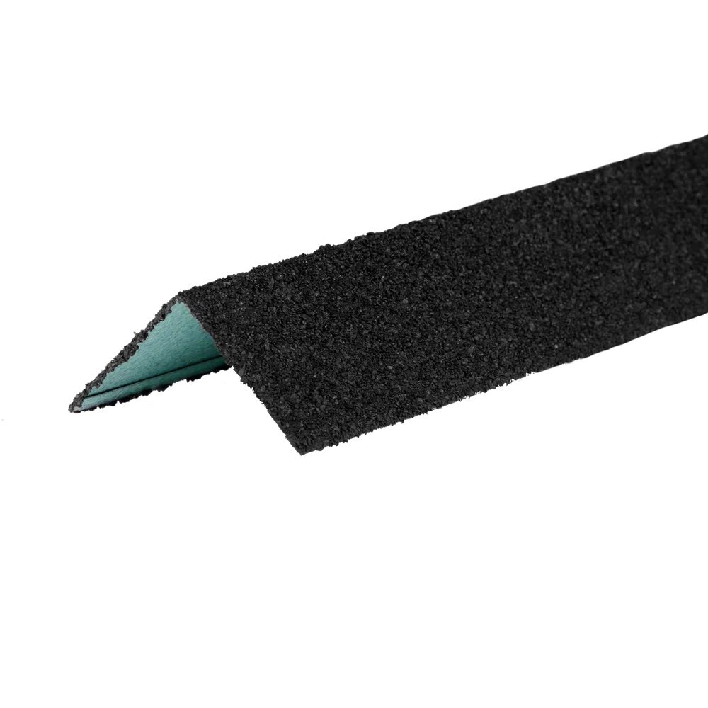 Металлический уголок внешний HAUBERK с посыпкой Черный