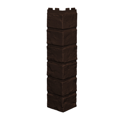 Угол наружный ТЕХНОНИКОЛЬ ОПТИМА Кирпич Темно-коричневый бесшовный