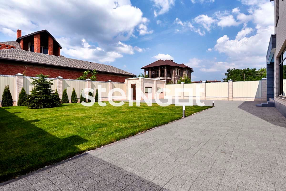 Steingot Тротуарная плитка Бавария Пепельный гранит (Fumo Bello) 60 мм