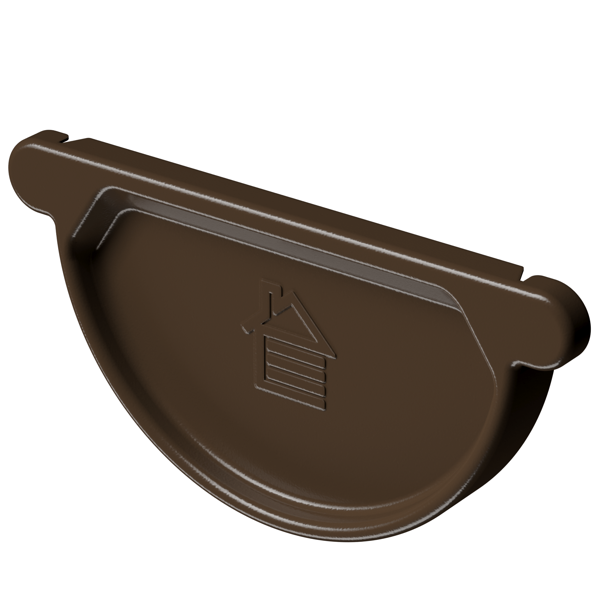 Заглушка желоба Döcke STAL PREMIUM, D125 Каштан