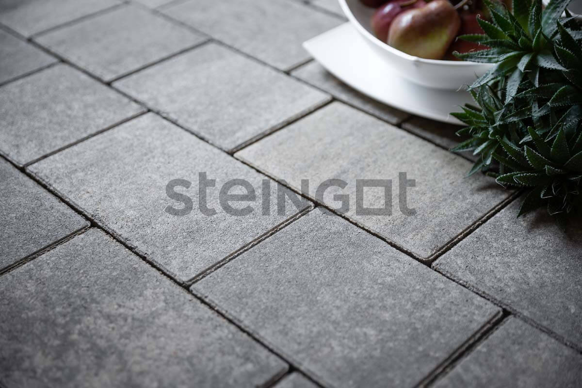 Steingot Тротуарная плитка Новый город Серебристый камень (Stein Silver) 40 мм