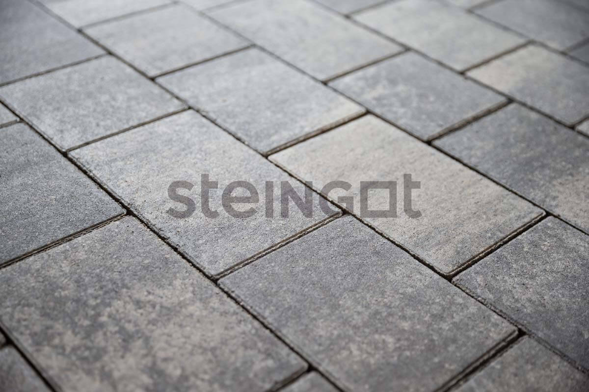 Steingot Тротуарная плитка Новый город Серебристый камень (Stein Silver) 40 мм