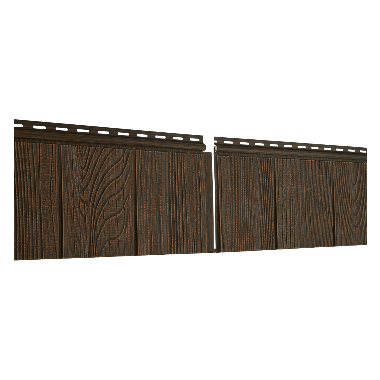 Фасадная панель Ю-Пласт Hokla (Хокла) серия "Щепа" Каштан