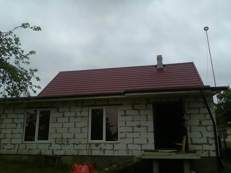 Металлочерепица и фронтоны в М.Коновалово