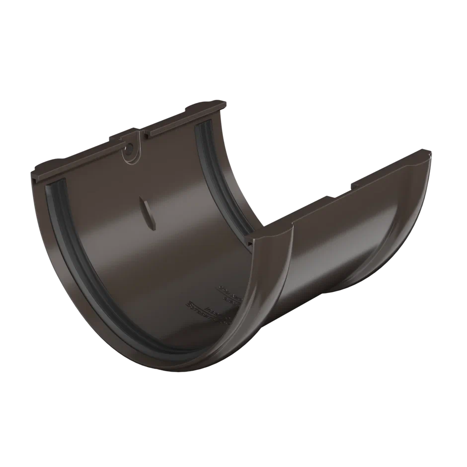 Соединитель желоба ТН ПВХ, темно-коричневый