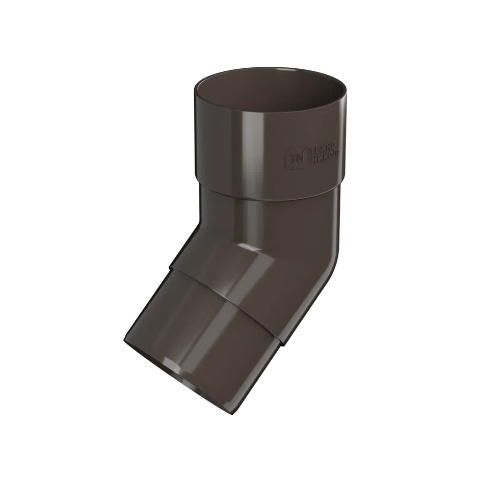 Колено трубы 108° ТН ПВХ, темно-коричневый