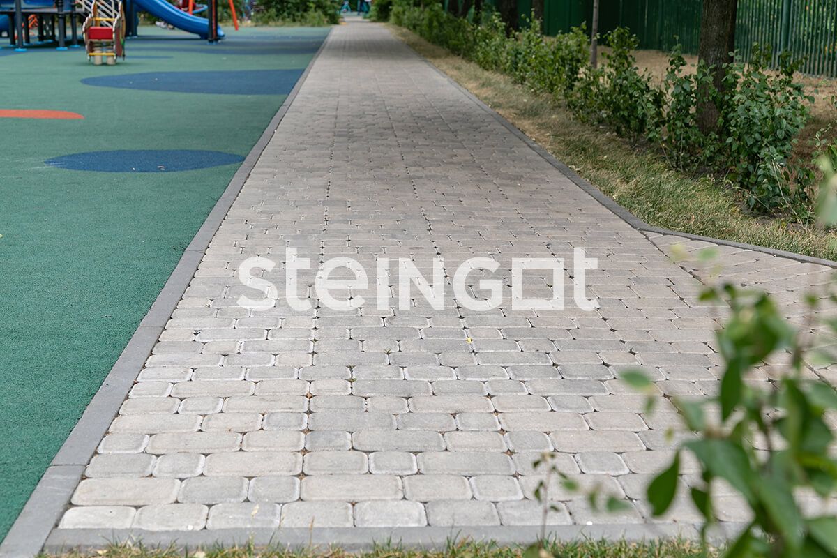 Steingot Тротуарная плитка Классика Серебристый камень (Stein Silver) 60 мм