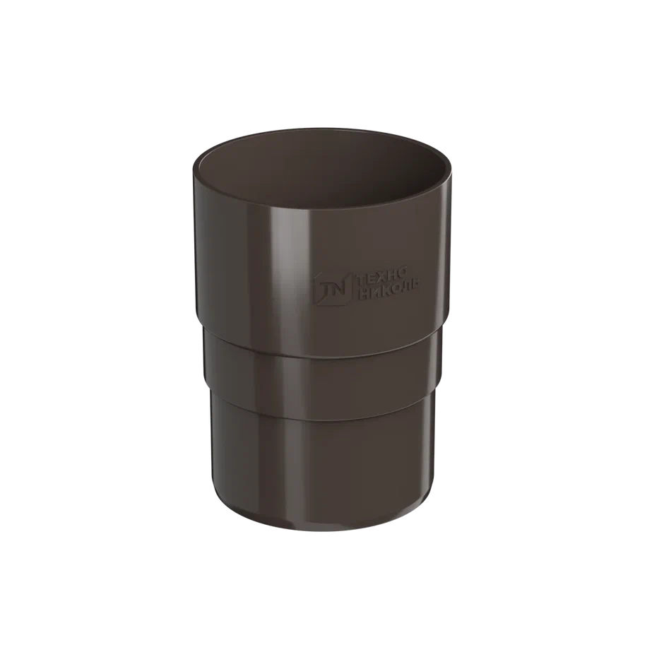 Муфта трубы ТН ПВХ, темно-коричневый