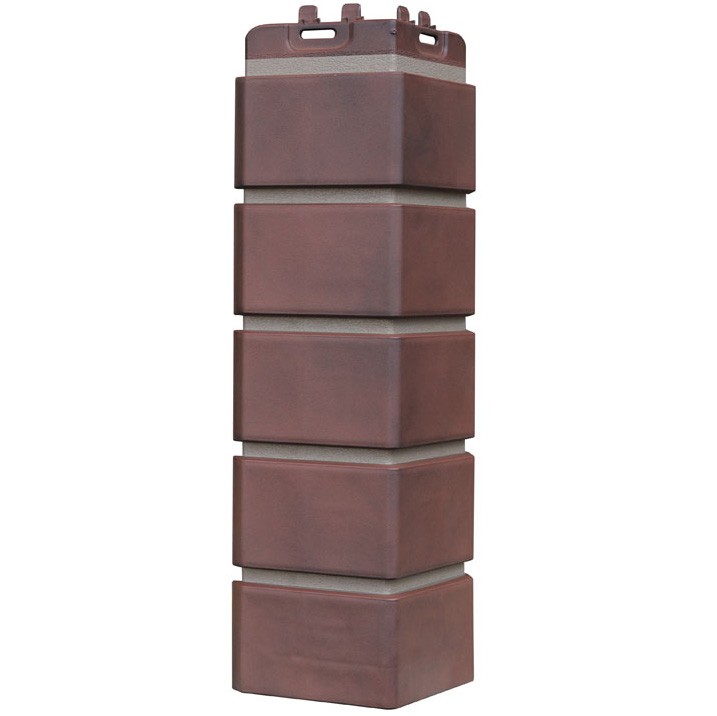 Угол фасадной панели наружный Клинкерный кирпич Design Plus Кофе