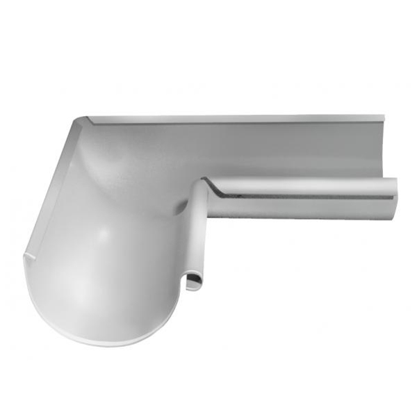 Grand Line Угол желоба внутренний 90º d=125 (RAL 9003 Белый).jpg