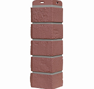 Угол фасадной панели наружный Состаренный кирпич Design Plus Корица