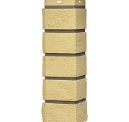 Угол фасадной панели наружный Состаренный кирпич Design Plus Ваниль