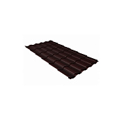 Металлочерепица Grand Line Kredo 0,5 Satin RAL 8017 Шоколадно-коричневый