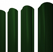 Штакетник Grand Line Круглый фигурный 128 мм PE 0,45 RAL 6005 зеленый мох