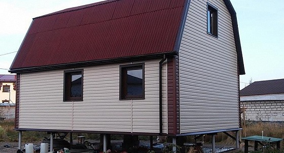 Монтаж волнистого листа и облицовка виниловым сайдингом (Сокольнинское)