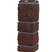 Угол фасадной панели наружный Камелот Design Шоколадный (шов RAL 7006)