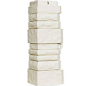 Угол фасадной панели наружный Сланец Classic Молочный