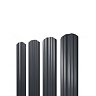 Штакетник Twin Фигурный Grand Line 0,45 PE-Double RAL 7024