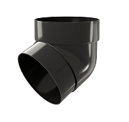 Колено трубы 67˚водосточной ПВХ Grand Line (Гранд Лайн) Черный