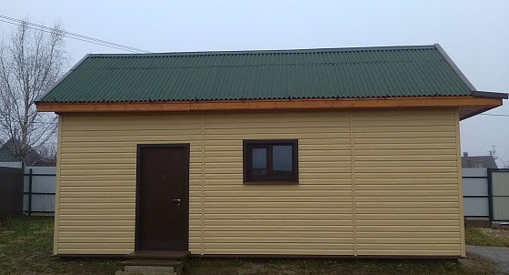 Облицовка виниловым сайдингом и можтаж ондулина в д. Малое Тешково