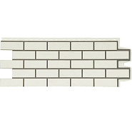 Фасадная панель Grand Line состаренный кирпич Design Молочный (шов RAL 7006)