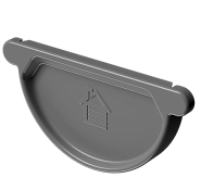 Заглушка желоба Döcke STAL PREMIUM, D125 Графит