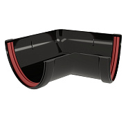 Угол желоба 135 град. универсальный ПВХ Grand Line (Гранд Лайн) Черный