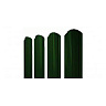 Штакетник Grand Line Круглый 128 мм Velur 0,5 RAL 6005