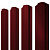Штакетник Grand Line Прямоугольный фигурный 118 мм PE-Double 0,45 RAL 3005 красное вино