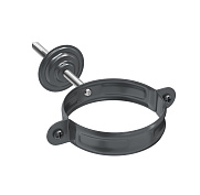 Хомут трубы с метизом и накладкой Aquasystem Комфорт D90 RAL7024 PE