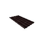 Металлочерепица Grand Line Kamea 0,5 Satin RAL8017 Шоколадно-коричневый