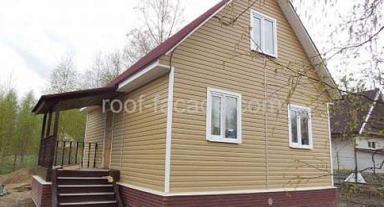 Монтаж волнистого листа и облицовка виниловым сайдингом (Агалатово)