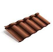 Лист композитной черепицы Metrotile (Метротайл) MetroRoman Терракотовый