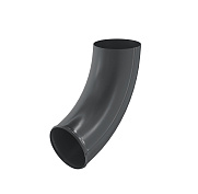Отвод трубы Aquasystem Комфорт D90 RAL7024 PE