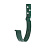 Аквасистем крюк желоба короткий L-60 d=125 Pural (RAL6005) зеленый