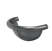 Заглушка универсальная полукруглая PU, 125/90 RAL7024